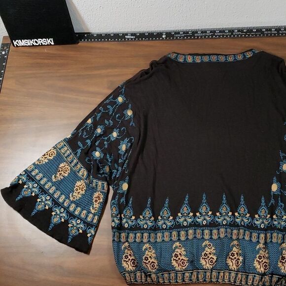 Free People - Medallion Boho‎ Linen Blend Top OB823527 - Picture 8 of 9